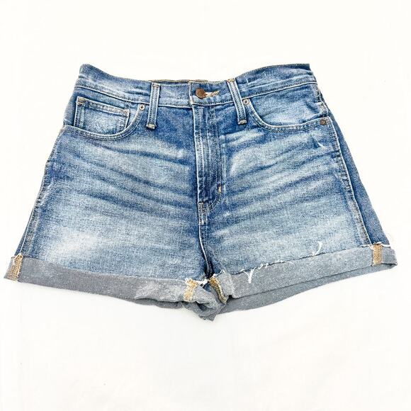 Madewell The Perfect Jean Short Folded Hem Denim Jeans Zip Fly Size 27 - Picture 1 of 6